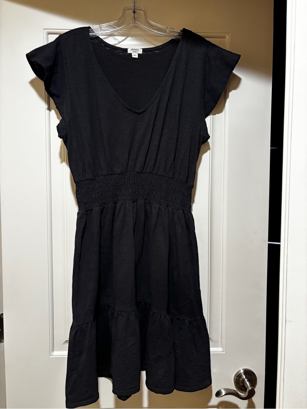 dylan Black Knit Top with Crew Neck
